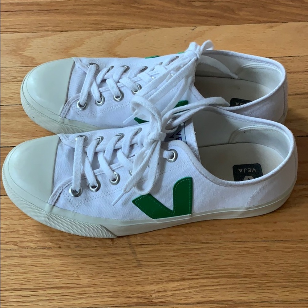 Veja Nova White Sneakers, Size 10